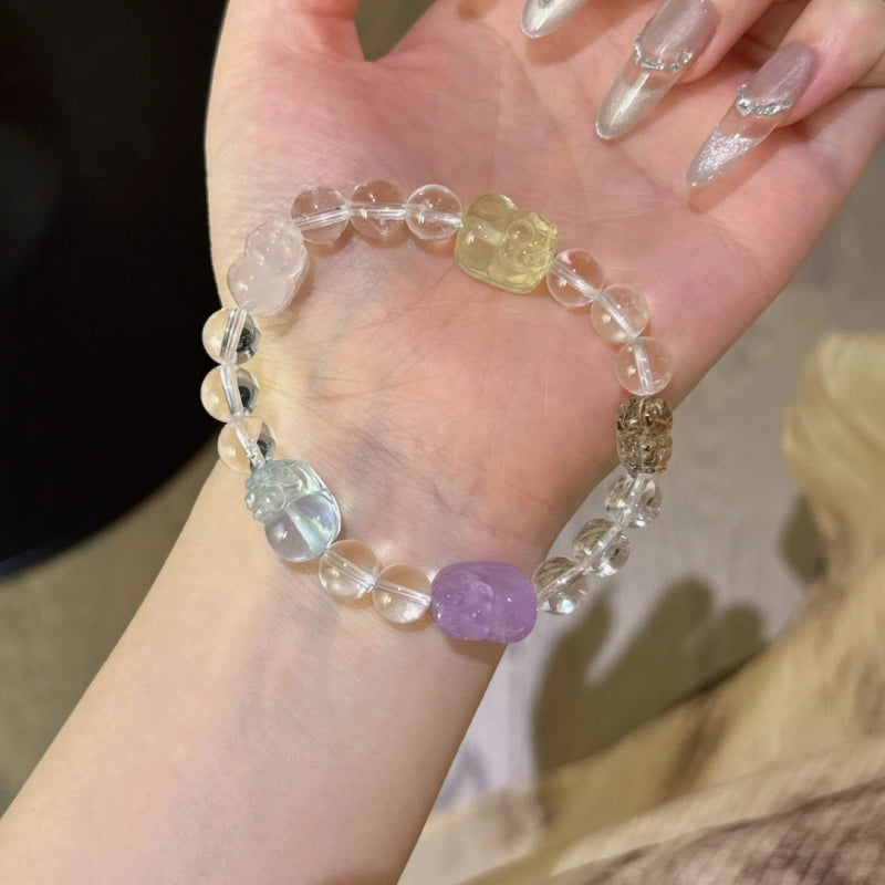 Clear Quartz Pixiu Bracelet - Attract Wealth