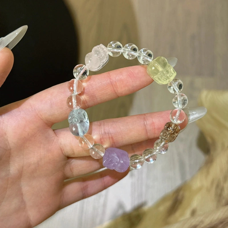 Clear Quartz Pixiu Bracelet - Attract Wealth