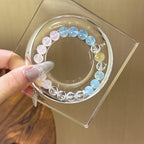 Clear Quartz, Rose Quartz, Aquamarine Bracelet - Expand Social Connections