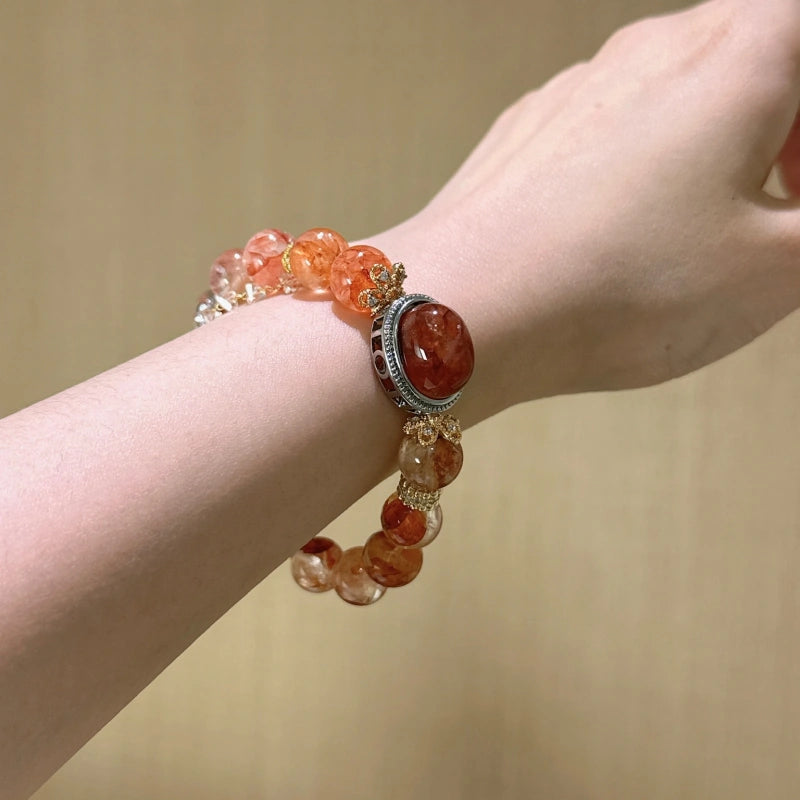 Red Hematoid Quartz Bracelet - Nurture Inner Vitality