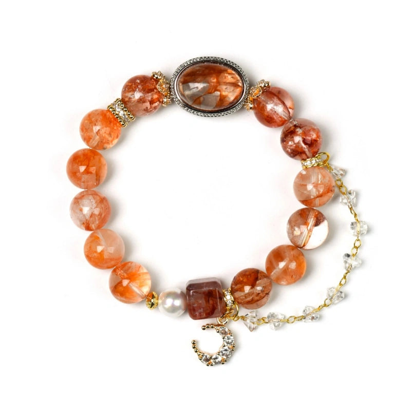 Red Hematoid Quartz Bracelet - Nurture Inner Vitality