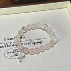 Rose Quartz, Clear Quartz & White Azeztulite Bracelet - Purify Energy Field
