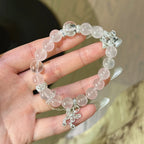 Rose Quartz, Clear Quartz & White Azeztulite Bracelet - Purify Energy Field