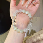 White Moonstone Clear Quartz & White Phantom Bracelet - Harmonize Energy Field