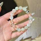 White Moonstone Clear Quartz & White Phantom Bracelet - Harmonize Energy Field