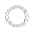White Moonstone Clear Quartz & White Phantom Bracelet - Harmonize Energy Field