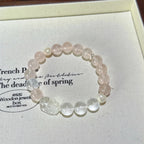 Rose Quartz, Blue Moonstone & Clear Quartz Pixiu Bracelet - Boost Personal Charisma