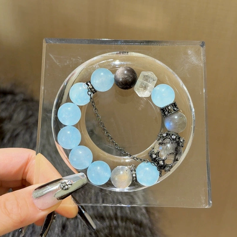 Blue Chalcedony Multi‑Gemstone Bracelet - Lessen Self‑Doubt