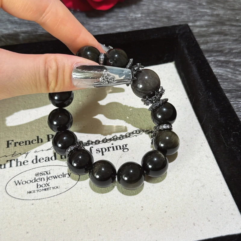 Bracelet « Muguet » en Améthyste naturelle – Sagesse ouverte, Attire les bienfaiteurs