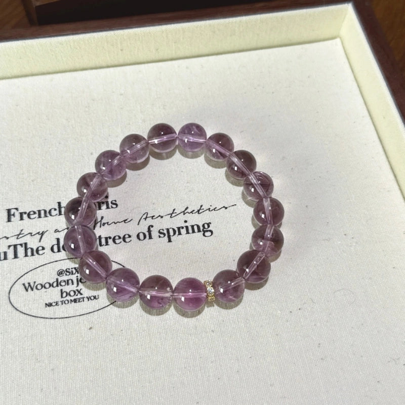 Bracelet « Muguet » en Améthyste naturelle – Sagesse ouverte, Attire les bienfaiteurs