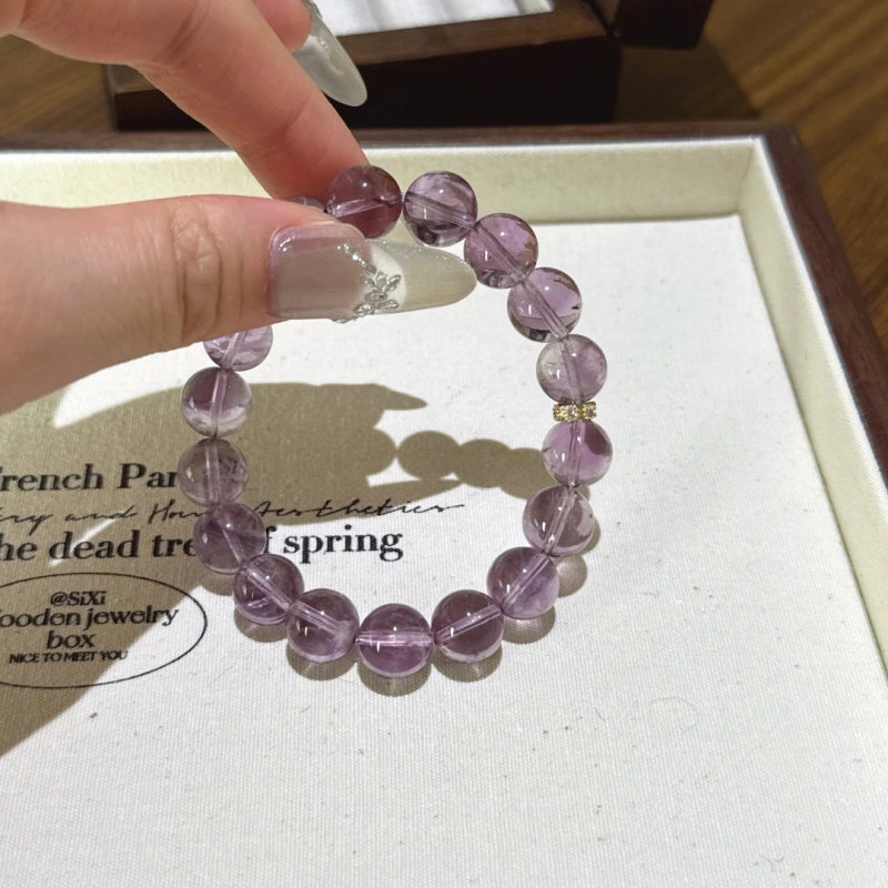 Bracelet « Muguet » en Améthyste naturelle – Sagesse ouverte, Attire les bienfaiteurs