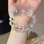 Rose Quartz, Clear Quartz & White Phantom Bracelet - Relieve Stress
