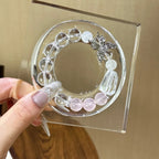Rose Quartz, Clear Quartz & White Phantom Bracelet - Relieve Stress