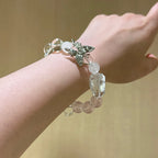 Rose Quartz, Clear Quartz & White Phantom Bracelet - Relieve Stress