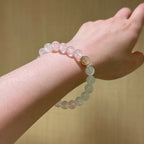 Rose Quartz Blue Moonstone & Golden Rutilated Quartz Bracelet - Enhance Intuition