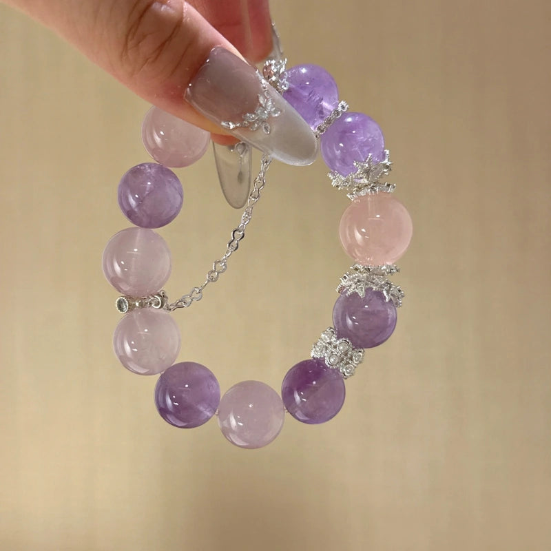 Amethyst & Rose Quartz Bracelet - Expand Social Connections