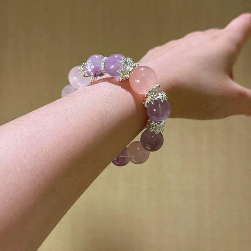Amethyst & Rose Quartz Bracelet - Expand Social Connections