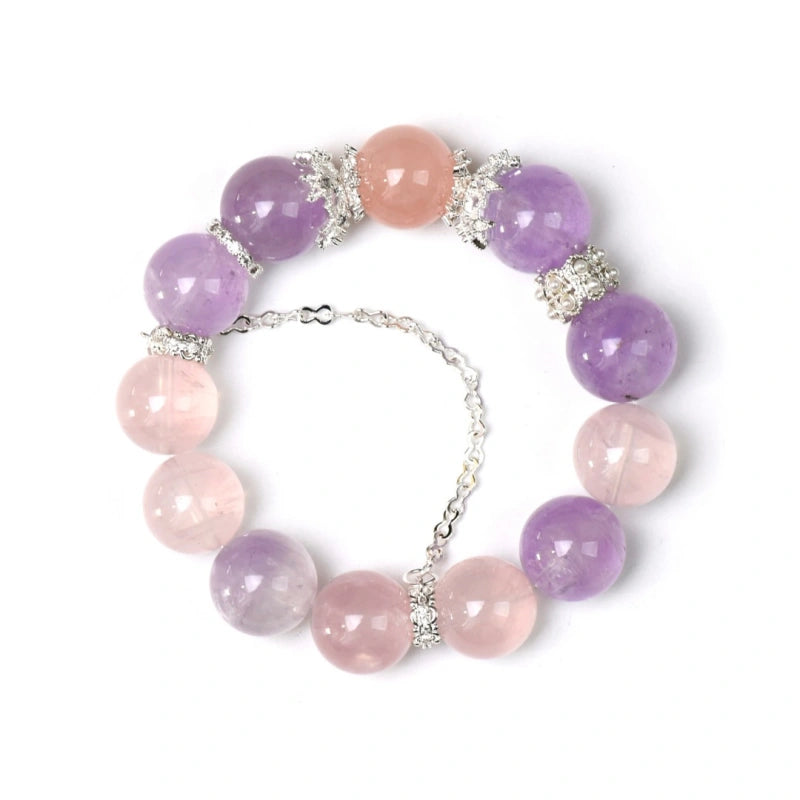 Amethyst & Rose Quartz Bracelet - Expand Social Connections