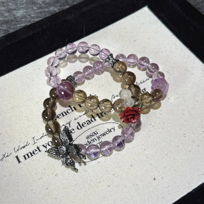 Bracelet « Muguet » en Améthyste naturelle – Sagesse ouverte, Attire les bienfaiteurs