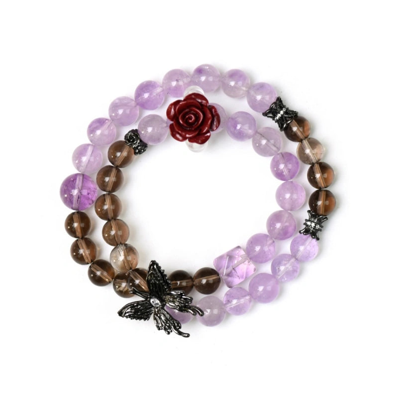 Bracelet « Muguet » en Améthyste naturelle – Sagesse ouverte, Attire les bienfaiteurs