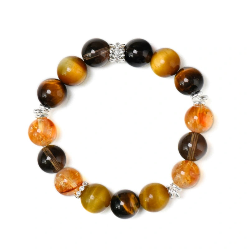 Golden Tiger’s Eye Smoky Quartz Bracelet - Boost Inner Well‑being
