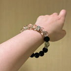 Black‑Gold Rutilated Quartz & Gold Obsidian Bracelet - Business Opportunities
