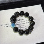 Gold Obsidian Obsidian & Blue Apatite Bracelet - Draw Abundance Fortune