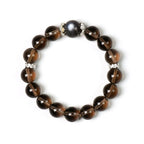Golden Hematoid & Smoky Quartz Bracelet - Attract Positive Protection