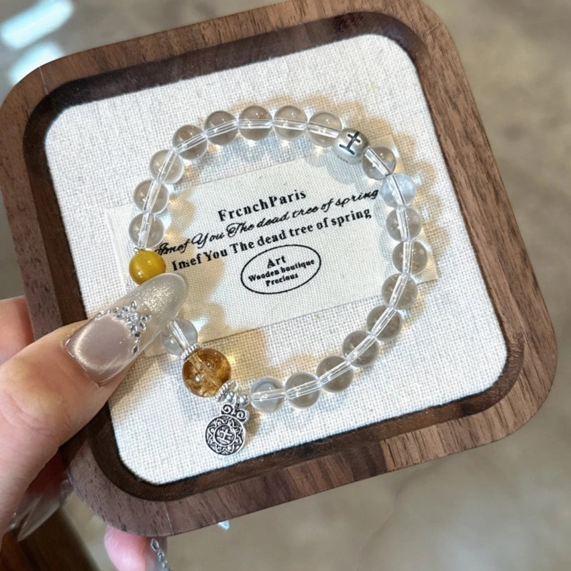 Bracelet « Muguet » en Améthyste naturelle – Sagesse ouverte, Attire les bienfaiteurs
