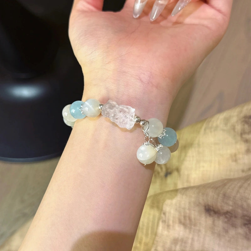 Bracelet « Muguet » en Améthyste naturelle – Sagesse ouverte, Attire les bienfaiteurs
