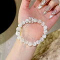 Pink Snow Phantom Quartz & Clear Quartz Merkaba Bracelet - Amplify Energy