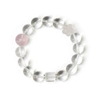 Clear Quartz & Rose Quartz Cube Bracelet - Expand Social Connections