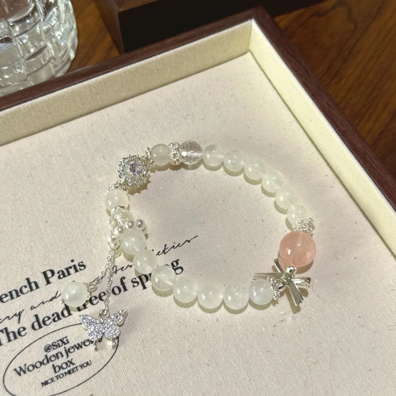 Blue Moonstone & Rose Quartz Bracelet - Attract Joyful Connections