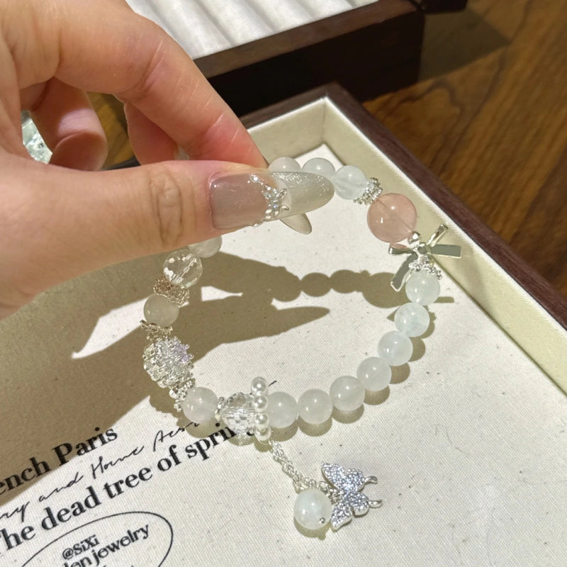 Blue Moonstone & Rose Quartz Bracelet - Attract Joyful Connections