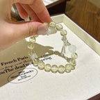Citrine & White Phantom Quartz Bow Bracelet - Attract Prosperity