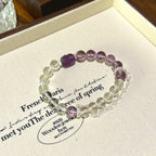 Amethyst & Clear Quartz Pi‑Xiu Bracelet - Attract Prosperity & Blessings
