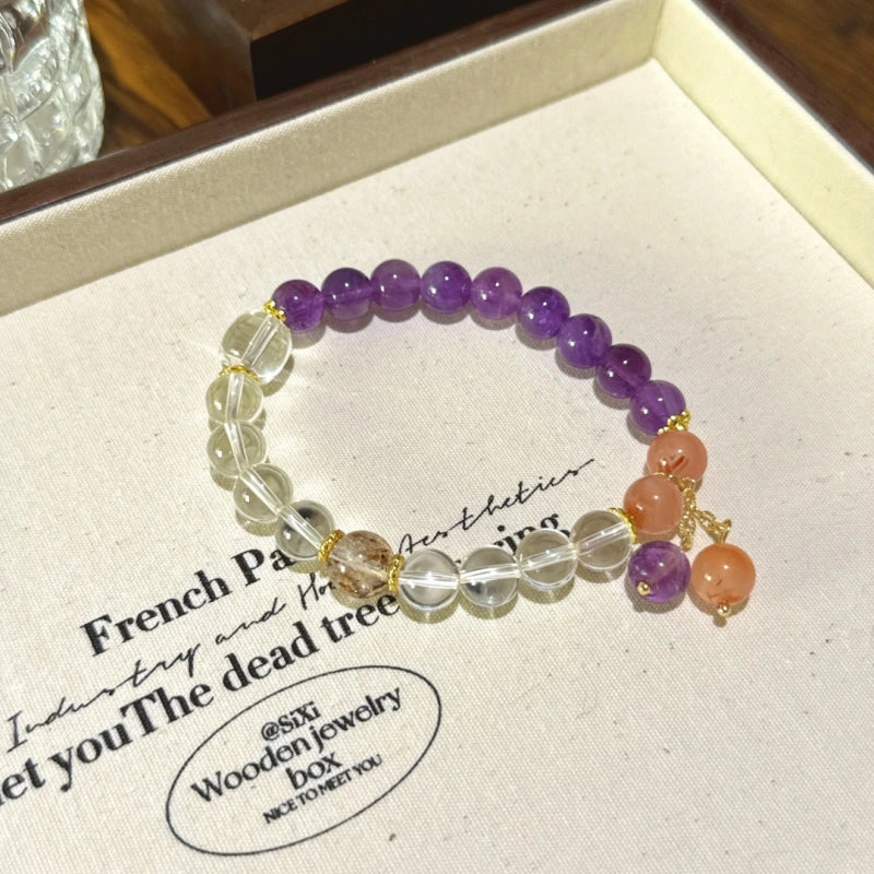 Amethyst & Clear Quartz Bracelet - Business Opportunities