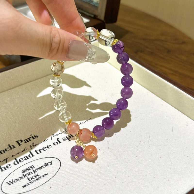 Amethyst & Clear Quartz Bracelet - Business Opportunities