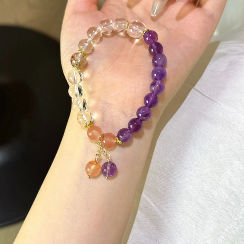 Amethyst & Clear Quartz Bracelet - Business Opportunities
