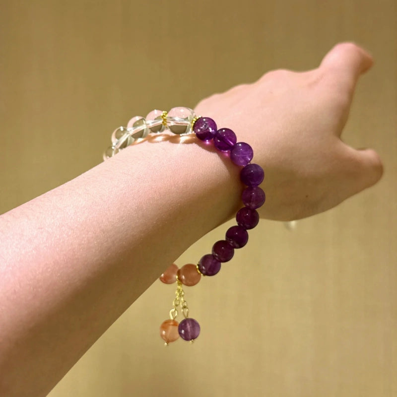 Amethyst & Clear Quartz Bracelet - Business Opportunities