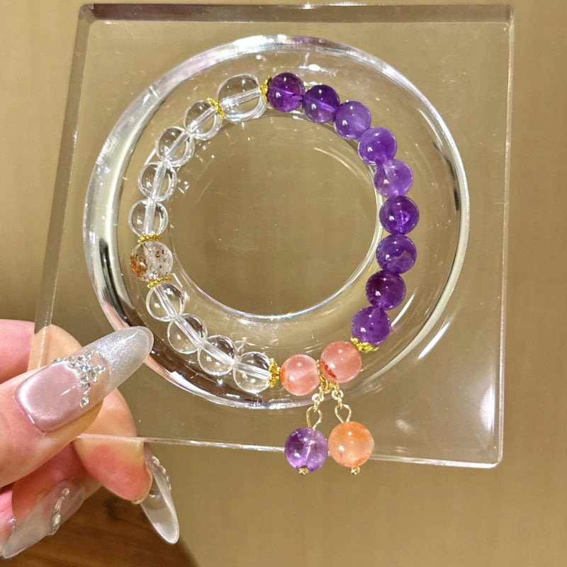 Amethyst & Clear Quartz Bracelet - Business Opportunities