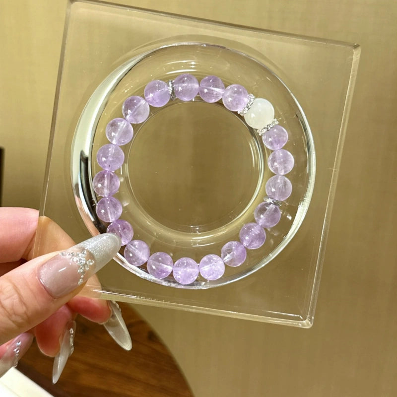 Amethyst & White Moonstone Bracelet - Harmonize Energy Field