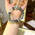 Labradorite Silver Obsidian & Clear Crystal Bracelet - Purify Energy Field