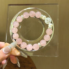 Rose Quartz & Shell Pearl Bracelet - Boost charm