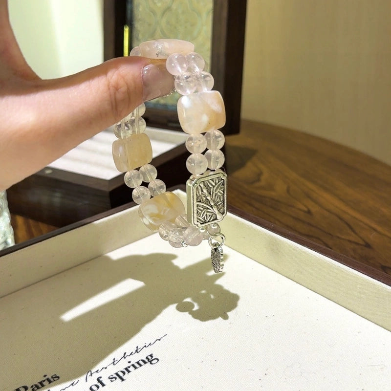 Bracelet « Muguet » en Améthyste naturelle – Sagesse ouverte, Attire les bienfaiteurs