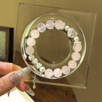 Rose Quartz & Shell Pearl Bracelet - Enhance Social Connections