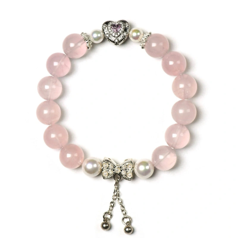 Rose Quartz & Shell Pearl Bracelet - Enhance Social Connections