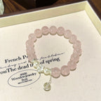 Rose Quartz & Shell Pearl Bracelet - Protect mind‑body wellness