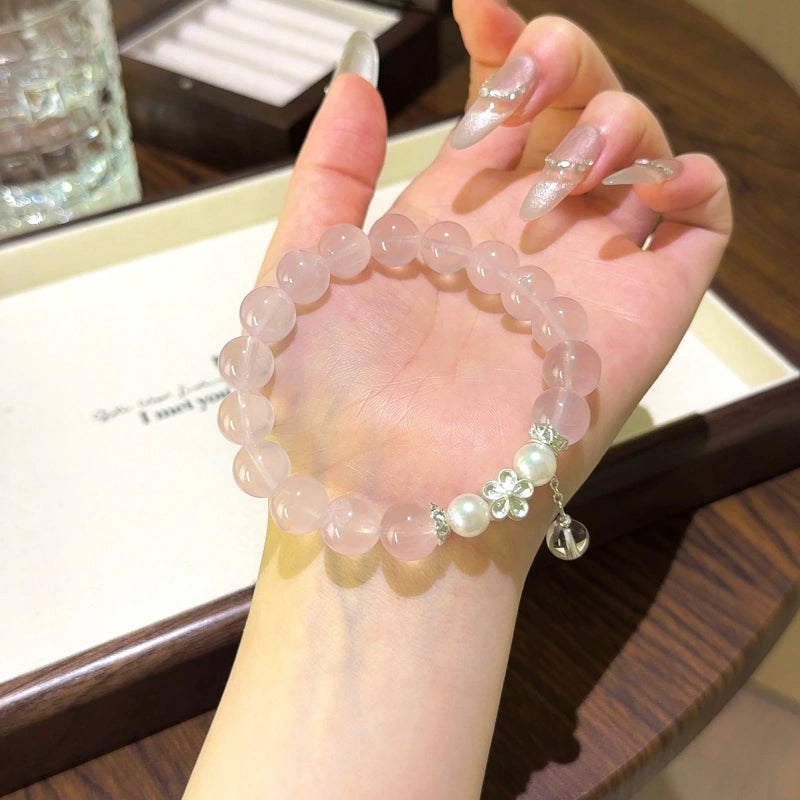 Rose Quartz & Shell Pearl Bracelet - Protect mind‑body wellness