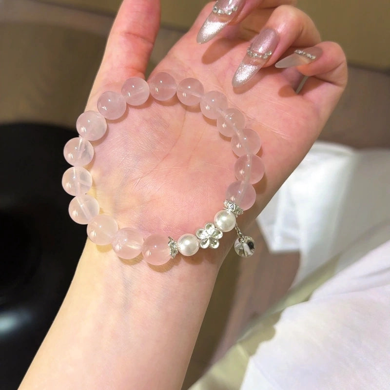 Rose Quartz & Shell Pearl Bracelet - Protect mind‑body wellness
